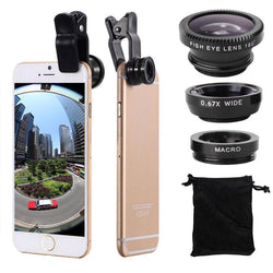 Fish-eye Lens 3 in 1 mobile phone - Themonstersclubs